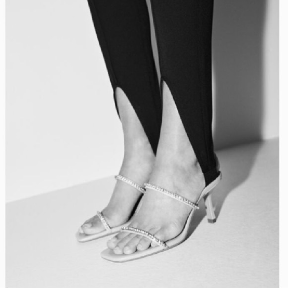 Zara pink sparkly strap heeled sandals - Picture 6 of 7